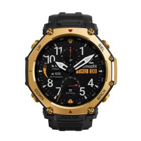 Amazfit sp170078-C238 T-Rex 3 Pro 48mm スマートウォッチ MIL規格準拠 10ATM防水 ブラックゴールド