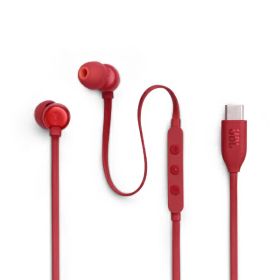 JBL｜ジェイビーエル イヤホン カナル型 USB Type-C レッド JBLT310CRED [カナル型 /USB]