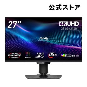 MSI ゲーミングモニター MAG 274UPDF E16M/27インチ/160Hz/0.5ms（GTG）/4K UHD（3,840 × 2,160）/RAPID IPS/HDMI/DP/Adaptive-Sync/HDR/3年保証