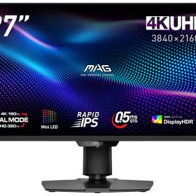 MSI｜エムエスアイ ゲーミング液晶ディスプレイ(27型/Mini LED・RAPID IPS/4K UHD 3840×2160/160Hz/0.5ms)(ブラック) MAGシリーズ MAG-274UPDF-E16M