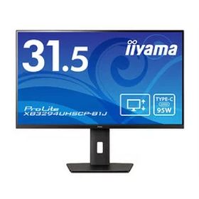 iiyama <ProLite>31.5型 ワイド液晶ディスプレイ ProLite XB3294UHSCP-B1J(3840x21 目安在庫=△