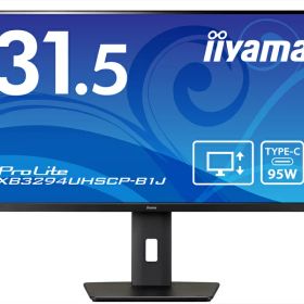 iiyama XB3294UHSCP-B1J 液晶ディスプレイ 31.5型/ 3840×2160/ USB Type-C（AltMode・PD95W）、HDMI、DisplayPort/ ブラック/ スピーカーあり/ VA方式パネル/ 昇降/ スウィーベル/ チルト/ 3年保証