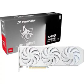 POWERCOLOR Hellhound Spectral White AMD Radeon RX 9060 XT 16GB GDDR6(RX9060XT 16G-L/OC/WH) 取り寄せ商品