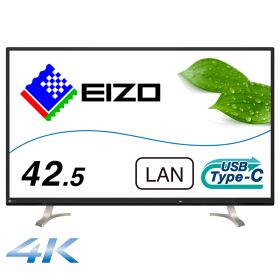 EIZO｜エイゾー 液晶ディスプレイ(42.5型/IPS/4K UHD 3840x2160/60Hz/5ms/HDMI/DP/USB Type-C/VESA/PIP・PBP対応/5年保証)(ブラック) FlexScan EV4340X-BK