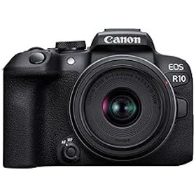 【中古】［非常に良い］Canon ミラーレス一眼カメラ EOS R10 レンズキット(RF-S18-45)ブラック/APS-C/EOSR10-1845ISSTMLK