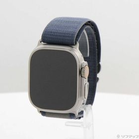 【中古】Apple(アップル) Apple Watch Ultra 2 GPS + Cellular 49mm チタニウムケース ブルーアルパインループ 【348-ud】