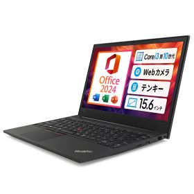 MS Office 2024 H&B 搭載｜中古ノートパソコン Windows11 Office付｜ThinkPad E580 Core i3 第8世代 15.6型 1,366×768｜メモリ 8GB ストレージ SSD 128GB｜中古パソコン 中古PC｜WEBカメラ 搭載 中古パソコン 中古PC Wi-Fi HDMI Bluetooth Type C テンキー WEBカメラ 搭載
