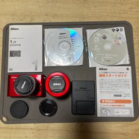 Nikon 1 J1 レッド ミラーレス一眼 ダブルズームセット