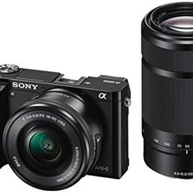 【中古】ソニー ミラーレス一眼 α6000 ダブルズームレンズキット ブラック E PZ 16-50mm F3.5-5.6 OSS + E 55-210mm F4.5-6.3 OSS ブラック ILCE-6000Y B カメラ 中古 人気 おすすめ 高画質