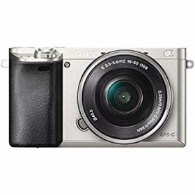 【中古】SONY ミラーレス一眼 α6000 パワーズームレンズキット E PZ 16-50mm F3.5-5.6 OSS シルバー ILCE-6000L S 9jupf8b