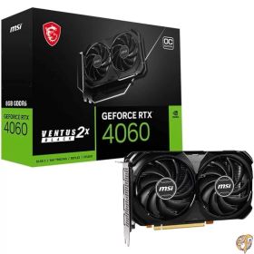 【5日最大2000円クーポン】MSI GeForce RTX 4060 Ventus 2X ブラック 8G OC ゲーミンググラフィックカード - 8GB GDDR6X PCI Express Gen 4 128ビット 3X DP v 1.4a HDMI 2.1a (4K & 8K HDR対応)