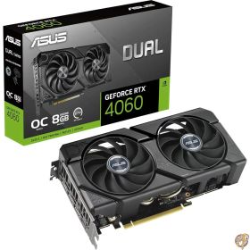 【5日最大2000円クーポン】ASUS Dual GeForce RTX 4060 EVO OC Edition 8GB GDDR6 (PCIe 4.0、8GB GDDR6、DLSS 3、HDMI 2.1a、DisplayPort 1.4a、Axial-Techファンデザイン、0dBテクノロジー、デュアルBIOS、Auto-Extreme Technology)。, 90YV0JC7-M0NA00