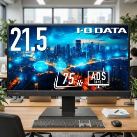 IODATA DI-A221DB ワイド液晶ディスプレイ 21.5型 1920×1080 アナログRGB HDMI ブラック スピーカー あり よりサステナブルなディスプレイへ 3辺フレームレス 無輝点保証 輝度 250cd/m2 応答速度 5ms 最大