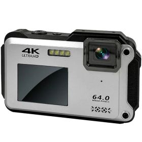 高橋国際商事 Bluemake 防水コンパクトデジタルカメラ シルバー 1台(TT-WD1300) 取り寄せ商品