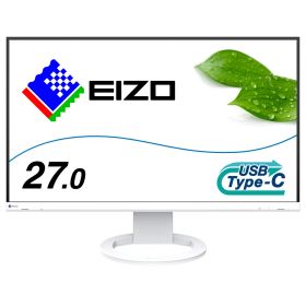 EIZO｜エイゾー 液晶ディスプレイ(27型/IPS/WQHD 2560×1440/5ms/HDMI/DP/USB Type-C/VESA/7年保証)(ホワイト) FlexScan EV2720S-WT