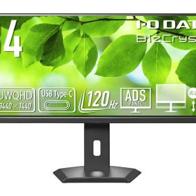 【送料無料】アイオーデータ LCD-CWQ341SDB-F-AG ワイド液晶ディスプレイ 34型/ 3440×1440/ HDMI、DisplayPort、USB Type-C/ ブラック/ スピーカー：なし/ アスペクト比21：9の超ワイドモデル/ 「5年保証」UWQHD＆65W給電/ 抗菌