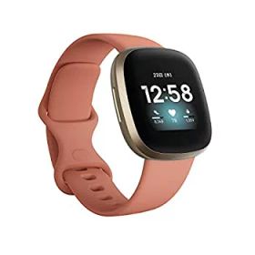 【中古】（非常に良い）Fitbit Versa3 Alexa搭載/GPS搭載 スマートウォッチ Pink Clay ピンククレイ L/S サイズ
