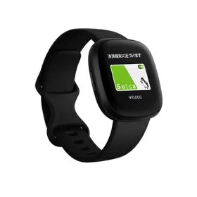 【中古】（新古品・未使用品） Fitbit Versa3 Alexa搭載/GPS搭載 スマートウォッチ Black ブラック L/S サイズ [日本正規品]
