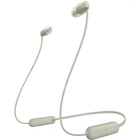 SONY(ソニー) ブルートゥースイヤホン カナル型 ベージュ WI-C100 CZ ［ネックバンド /Bluetooth対応］ WIC100CZ