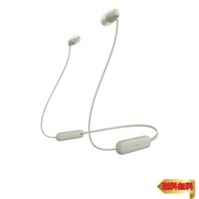 【マラソン最大46倍】ソニー ワイヤレスイヤホン WI-C100:Bluetooth対応/25時間スタミナ/IPX4防滴/DSEE搭載 ベージュ WI-C100 CZ