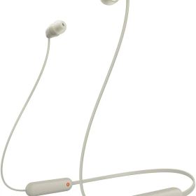 【新品】1週間以内発送 ソニー ワイヤレスイヤホン WI-C100:Bluetooth対応/25時間スタミナ/IPX4防滴/DSEE搭載 ベージュ WI-C100 CZ