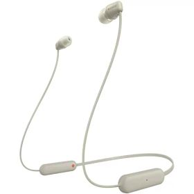 ソニー ワイヤレスイヤホン WI-C100:Bluetooth対応/25時間スタミナ/IPX4防滴/DSEE搭載 ベージュ WI-C10 送料無料