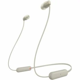 ソニー(SONY) ワイヤレスイヤホン WI-C100:Bluetooth対応/25時間スタミナ/IPX4防滴/DSEE搭載 ベージュ WI-C100 CZ 小