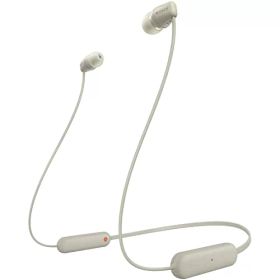 ソニー(SONY) ワイヤレスイヤホン WI-C100:Bluetooth対応/25時間スタミナ/IPX4防滴/DSEE搭載 ベージュ 送料無料