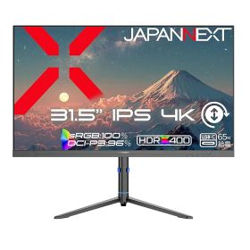 【送料無料】31.5インチ IPSパネル搭載 4K(3840x2160)解像度 液晶モニター JN-IPS315U-HSPC6 HDMI DP USB-C(最大65W給電) sRGB:100% DCI-P3:96% HDR400相当 KVM 高さ調整 ピボット(縦回転)対応 【2年】