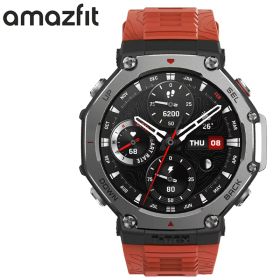 アマズフィット 腕時計 AMAZFIT スマートウォッチ ティーレックス3 T-REX3 メンズ ブラック シリコン ベルト レッド SP170069-C219 シンプル カジュアル アウトドア ランニング スポーツ 防水 睡眠 健康管理 実用性 おしゃれ ブランド プレゼント 新社会人 卒業 入学 母の日