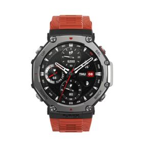 Amazfit T-Rex 3 48mm スマートウォッチ ラバ（赤）