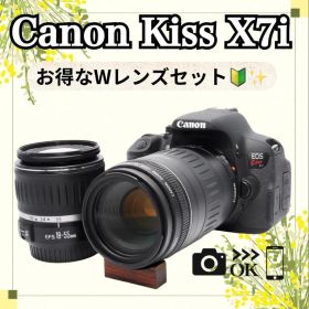 Canon kiss x7i ✨ダブルレンズ✨初心者✨一眼レフカメラ✨高画質✨