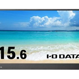 【送料無料】アイオーデータ LCD-CF161XDB-M-AG モバイルディスプレイ 15.6型/ 1920×1080/ HDMI(ミニ)×1、USB Type-C(DisplayPort Alt Mode)×1/ ブラック/ スピーカー：あり/ 持ち運びに便利＆テレワークに最適！/ 抗菌