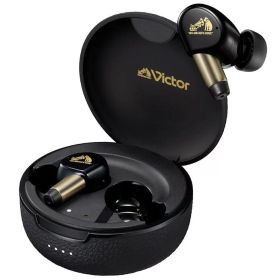 「+2倍ポイント・新品」Victor ビクター wood master ピアノブラック ノイズキャンセリング 完全ワイヤレス イヤホン HA-FW5000T-B JVC AAC LDAC 4975769486418