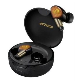 「+2倍ポイント・新品」Victor ビクター wood master サンバーストブラウン ノイズキャンセリング 完全ワイヤレス イヤホン HA-FW5000T-T JVC AAC LDAC 4975769486401