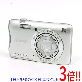 【1日と5.0のつく日、18日はポイント3倍！】【中古】Nikon デジカメ COOLPIX S3700 シルバー/2005万画素 液晶画面いたみ 元箱あり