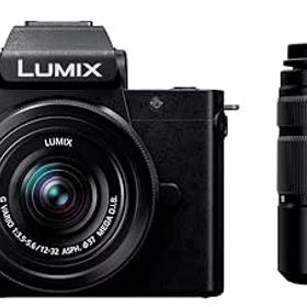 【中古】パナソニック(Panasonic) 小型・軽量ミラーレス一眼カメラ ルミックス ダブルズームレンズキット ブラック DC-G100DW-K