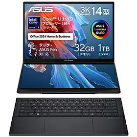ASUS(エイスース) ノートパソコン(2画面) Zenbook DUO (2025) UX8406 インクウェルグレー UX8406CA-U9321WS UX8406CAU9321WS [振込不可]