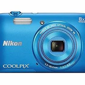 【中古】【39shop】Nikon★デジタルカメラ COOLPIX S3600 8倍ズーム 2005万画素 コバルトブルー S3600BL(非常に良い)