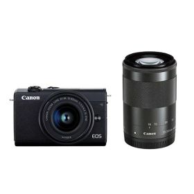 【中古】【1年保証】【美品】Canon EOS M200 ダブルズームキット ブラック