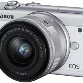 【中古】Canon ミラーレス一眼カメラ EOS M200 標準ズームキット ホワイト EOSM200WH-1545ISSTMLK当店保証30日間 人気モデル 高画質 売れ筋