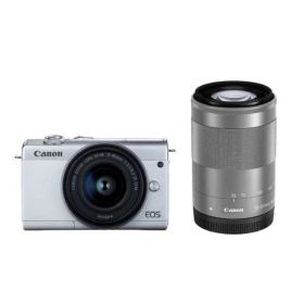 【展示品】Canon ミラーレス一眼カメラ EOS M200 ダブルズームキット ホワイト EOSM200WH-WZK