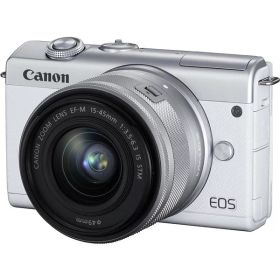 【中古】キヤノン Canon EOS M200 ホワイト 標準ズームキット ホワイト EOSM200WH-1545ISSTMLK カメラ 中古 人気 おすすめ 高画質