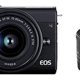 【中古】【39shop】Canon★ミラーレス一眼カメラ EOS M200 ダブルレンズキット ブラック EOSM200BK-WLK（良い）