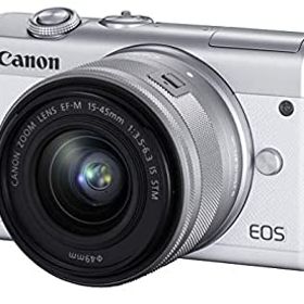 【中古】【非常に良い】Canon ミラーレス一眼カメラ EOS M200 標準ズームキット ホワイト EOSM200WH-1545ISSTMLK