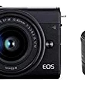 【中古】Canon キヤノン ミラーレス一眼カメラ EOS M200 (ブラック)・ダブルレンズキット EOSM200BK-WLK