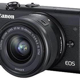 【中古】［状態良好］Canon ミラーレス一眼カメラ EOS M200 標準ズームキット ブラック EOSM200BK-1545ISSTMLK