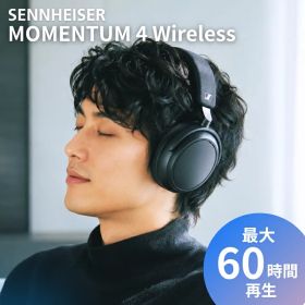 ワイヤレスヘッドホン ゼンハイザー MOMENTUM 4 Wireless ブラック M4AEBT Bluetooth ノイズキャンセリング ANC オーバーイヤー ハイレゾ aptX Adaptive 60時間再生 マルチポイント
