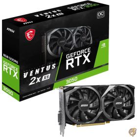 【5日最大2000円クーポン】MSI GeForce RTX 3050 VENTUS 2X XS 8G OC 2スロット/205mmサイズ 省スペース グラフィックスカード VD8472
