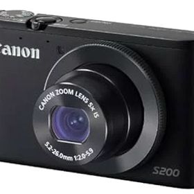 【中古】Canon デジタルカメラ PowerShot S200(ブラック) F値2.0 広角24mm 光学5倍ズーム PSS200(BK)